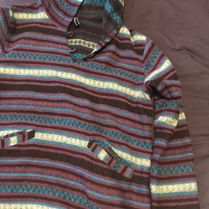 Striped fringe sweater